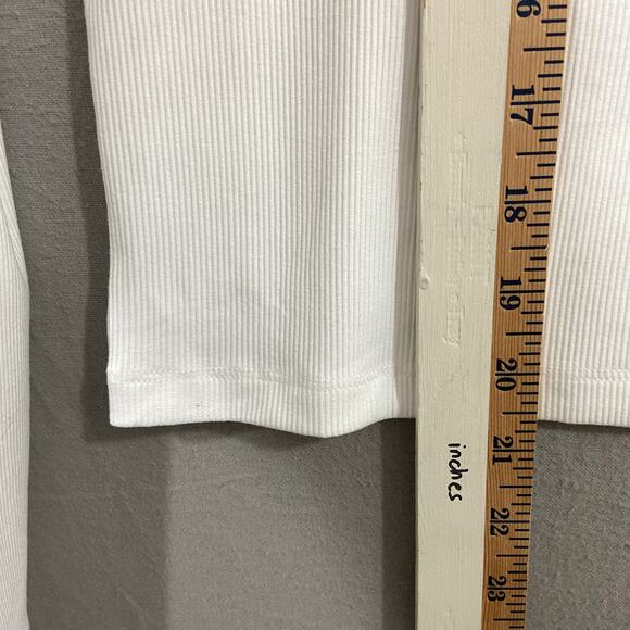 Outdoor Voices White Rib Long Sleeves Top Size XXL - Picture 4 of 6